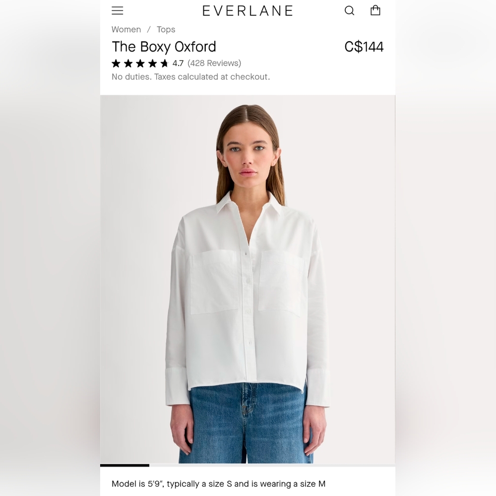 Everlane Boxy Oxford